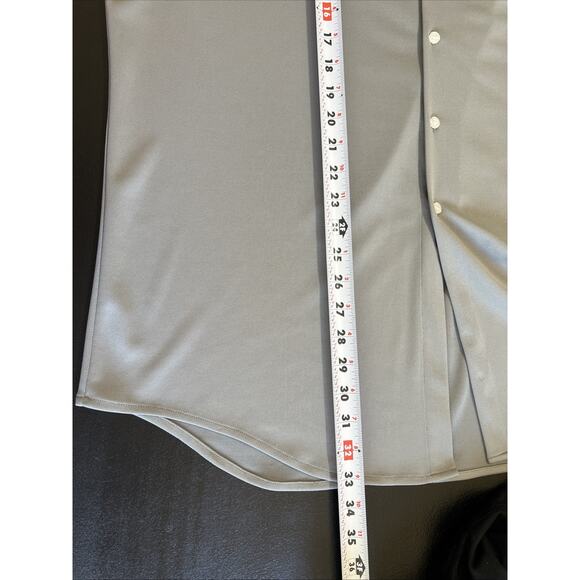 Ministry Of Supply Apollo Dress Shirt Men XL Standard Fit Gray Stretch Commuter - Picture 10 of 13